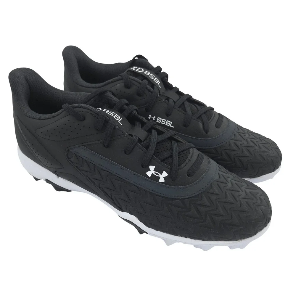 Under Armour Leadoff Low RM 3.0 Baseball Cleats Men 13 Black White Molded‎ NEW